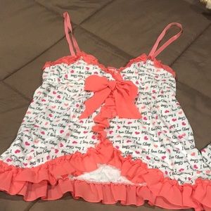 “I love Sleep 💗” adorable shorts sleep set